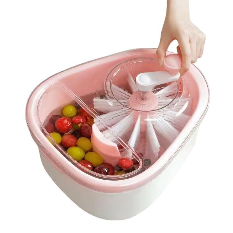 Hands-Free Fruit and Vegetable Washer with Manual Crank – Automatic Spin Cleaning Bowl for Kitchen