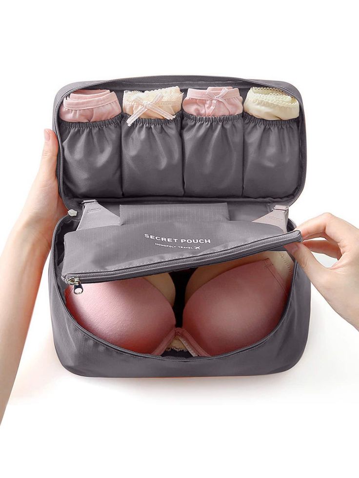 Travel Underwear and Bra Organizer Bag – Portable Lingerie Storage Pouch with Compartments for Socks, Panties, and Bras