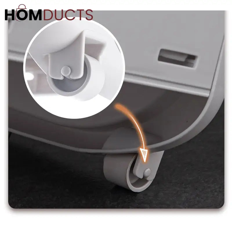 2-Tier Rolling Laundry Basket with Handle – Folding Star-Cut Clothes Hamper Trolley