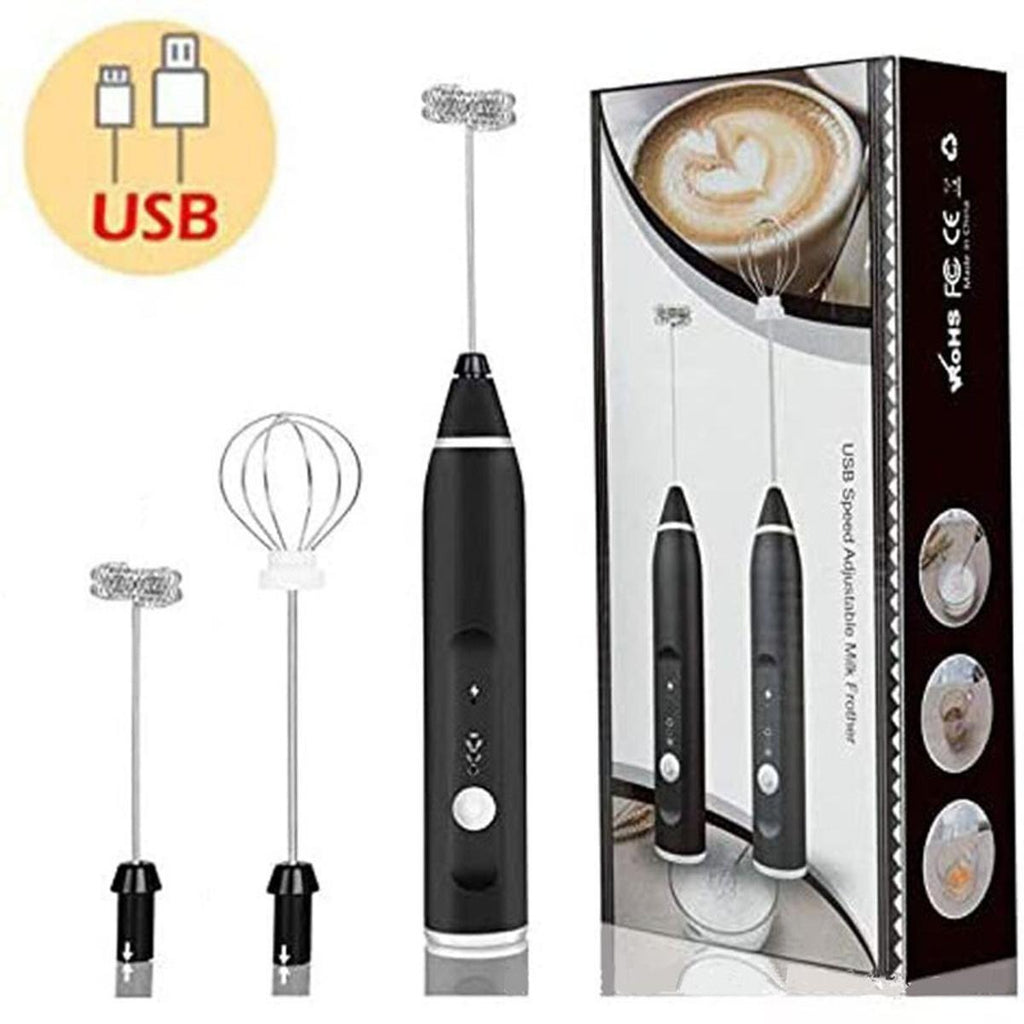 2-in-1 Rechargeable Coffee Beater & Electric Milk Frother – Smooth Mixing