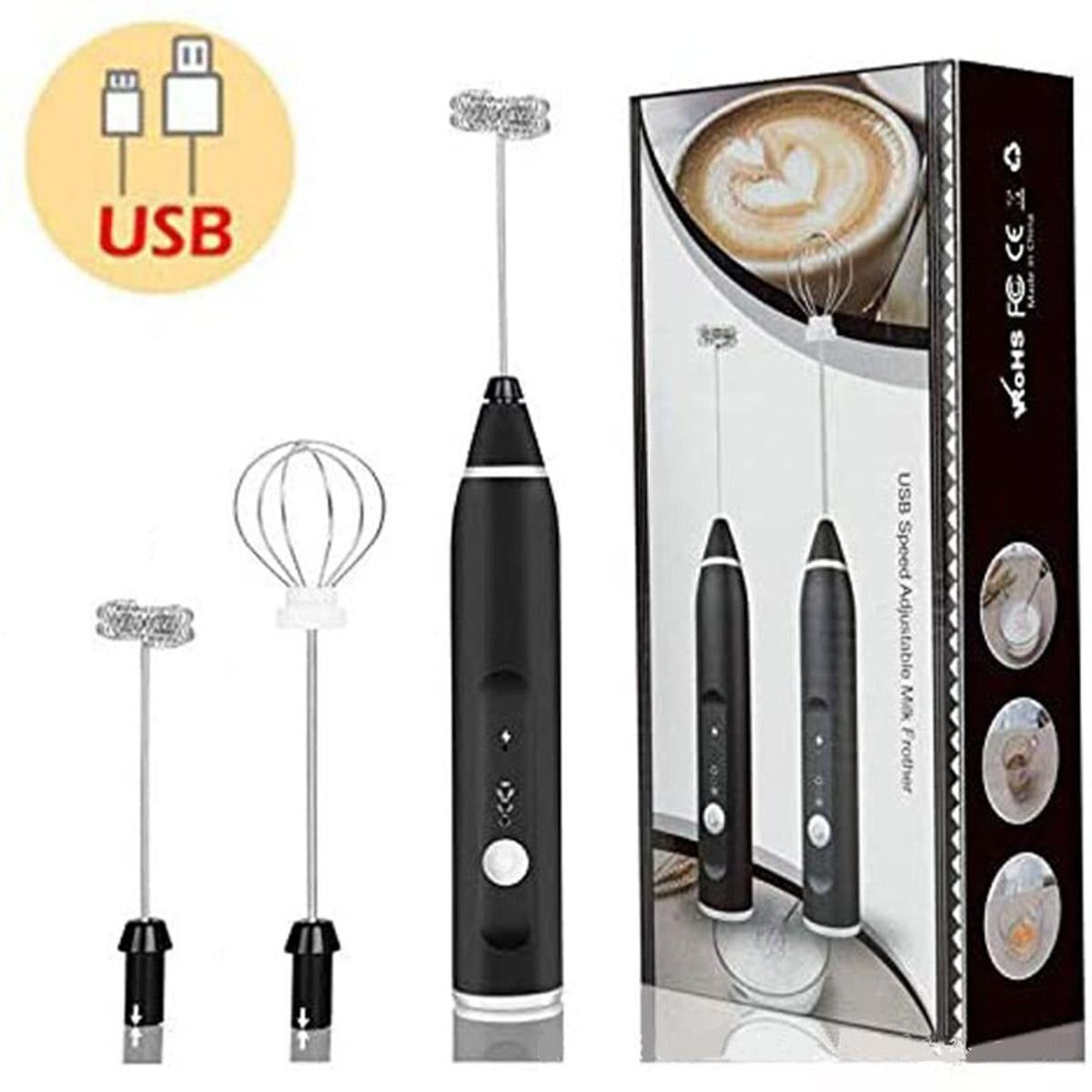 2-in-1 Rechargeable Coffee Beater & Electric Milk Frother – Smooth Mixing
