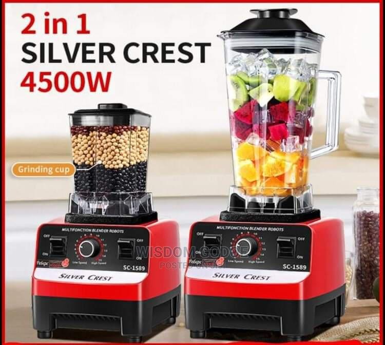 Silver Crest SC-1589 2 in 1 High Power Blender 4500W – Multi-Function Grinder & Smoothie Maker