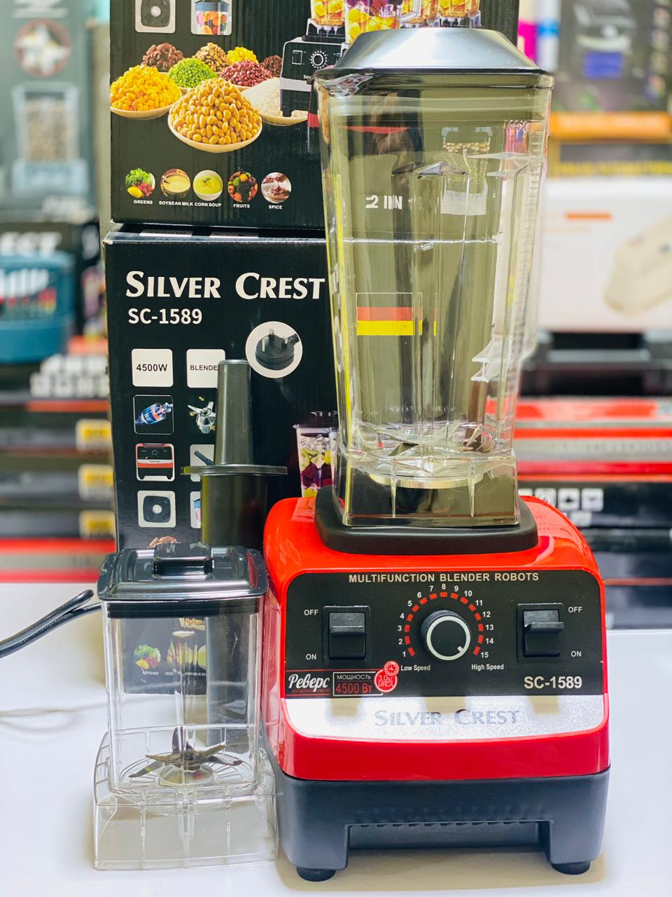 Silver Crest SC-1589 2 in 1 High Power Blender 4500W – Multi-Function Grinder & Smoothie Maker