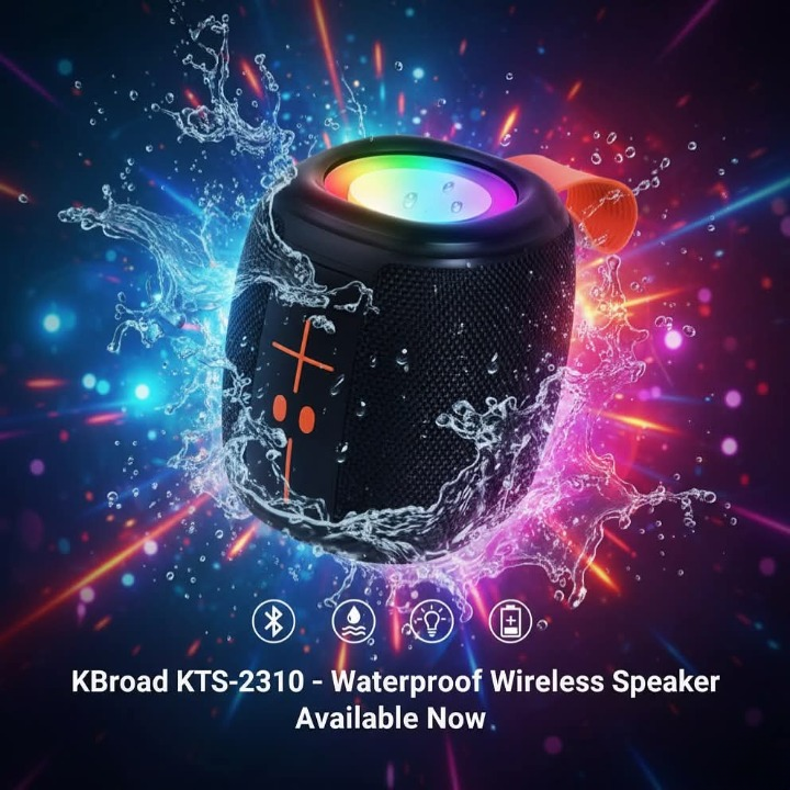 KTS-2310 Waterproof Bluetooth Speaker – Portable Wireless Outdoor Sound System with Powerful Bass