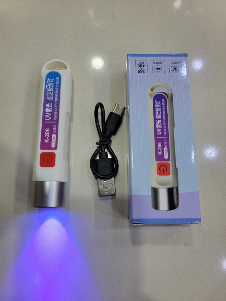Handheld LED UV Money Detector – Portable Fake Currency Checker for Banknotes