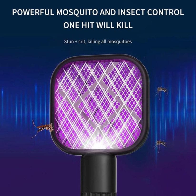 Electric Mini USB Mosquito Killer Racquet Lamp – Rechargeable Wireless Insect Catcher & LED Night Light for Home & Outdoor Use