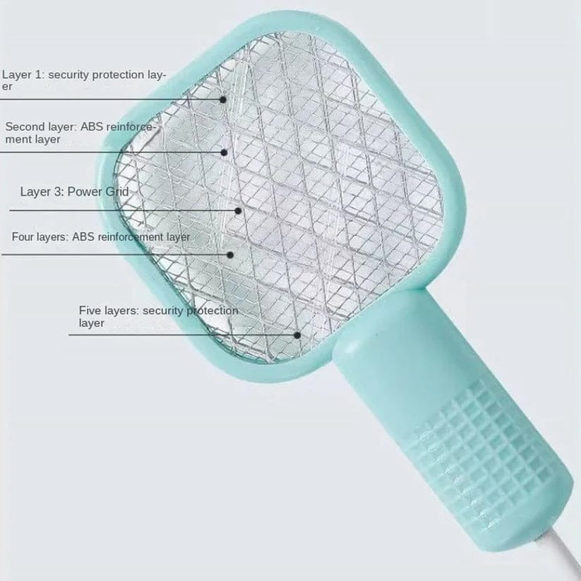 Electric Mini USB Mosquito Killer Racquet Lamp – Rechargeable Wireless Insect Catcher & LED Night Light for Home & Outdoor Use