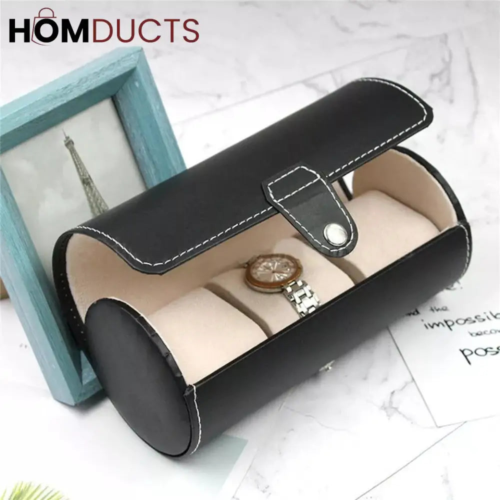 3Slot Leather Watch Box