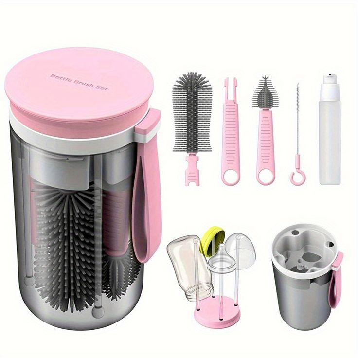 Multi-Functional Baby Bottle Cleaner Kit – Bottle, Nipple & Straw Brushes