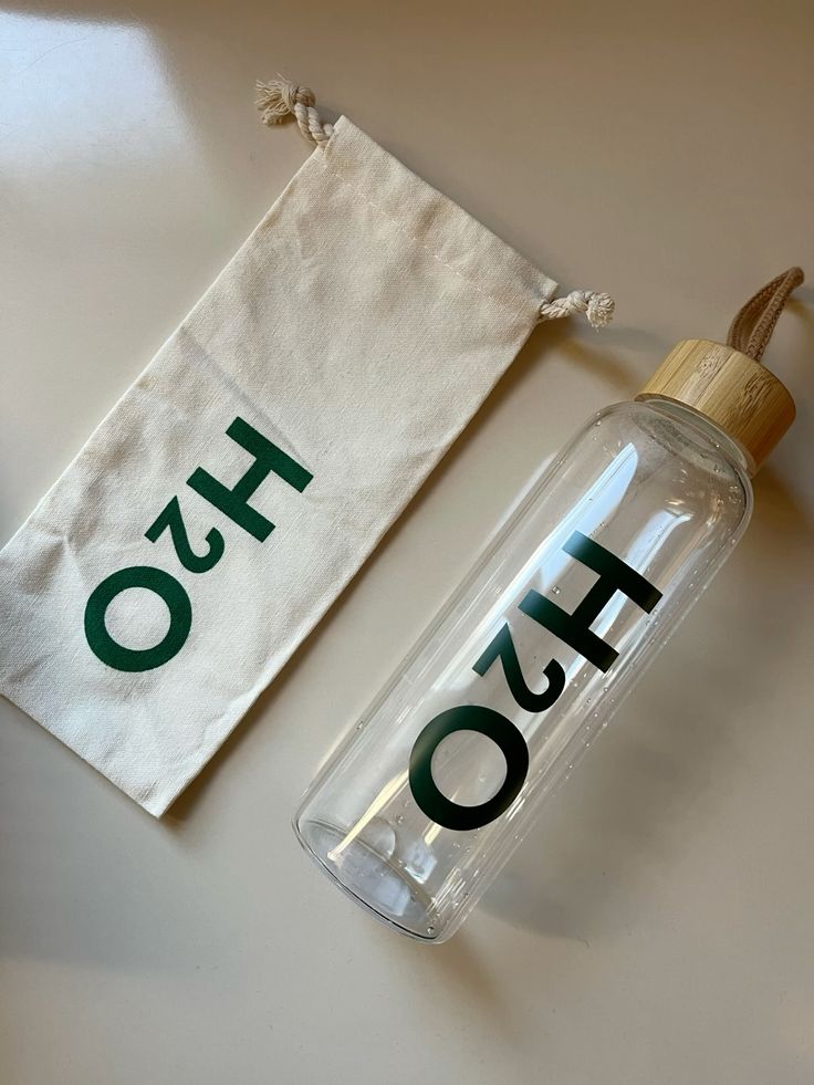 Eco Friendly Glass Water Bottle With bamboo cap