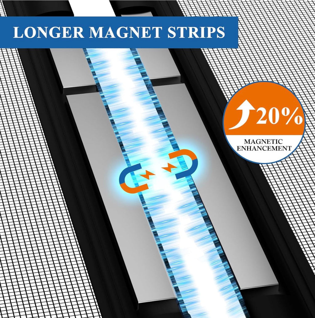 Magnetic Mesh Door Screen – Hands-Free Entry, Bug Protection & Pet Friendly