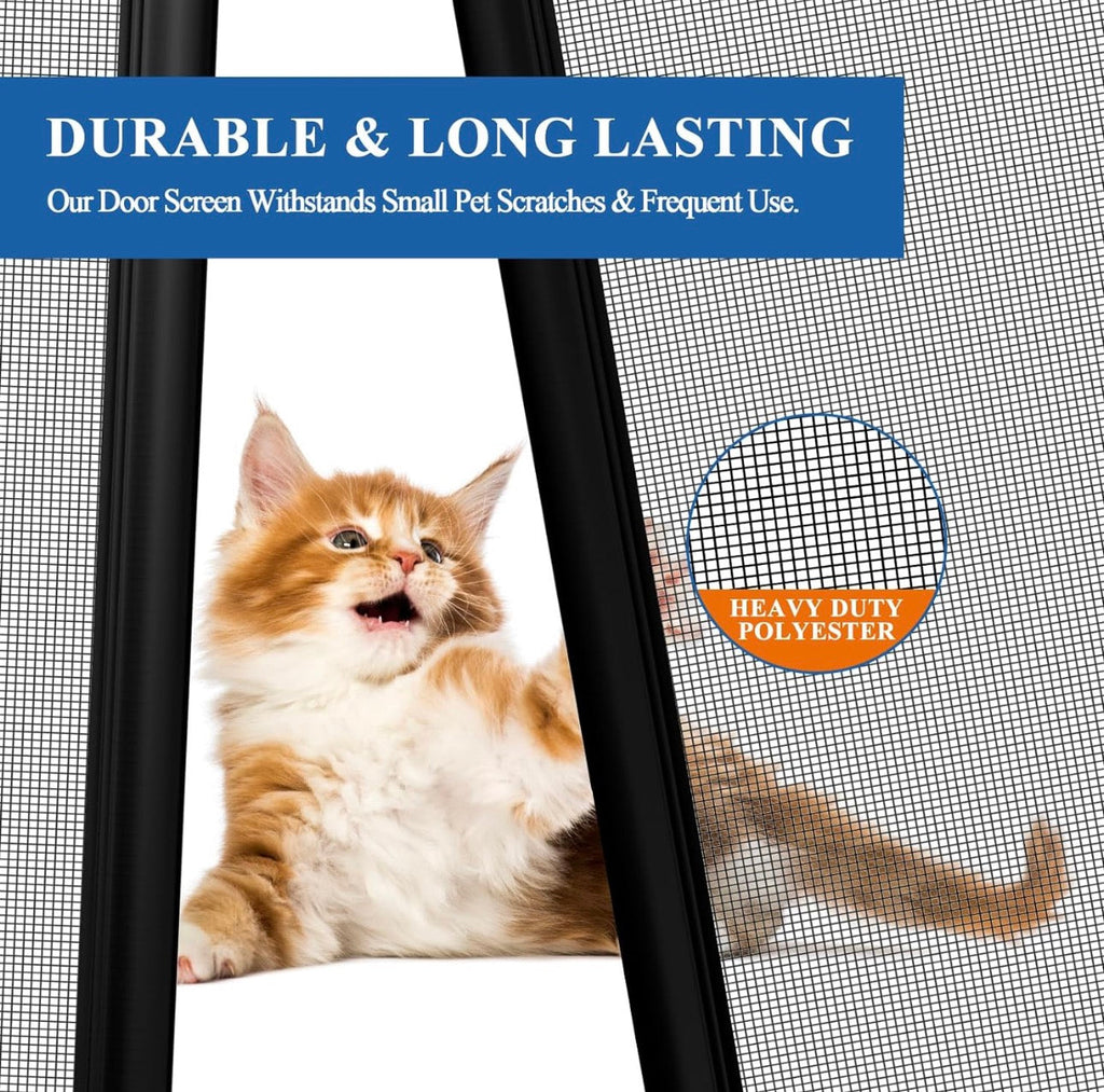 Magnetic Mesh Door Screen – Hands-Free Entry, Bug Protection & Pet Friendly