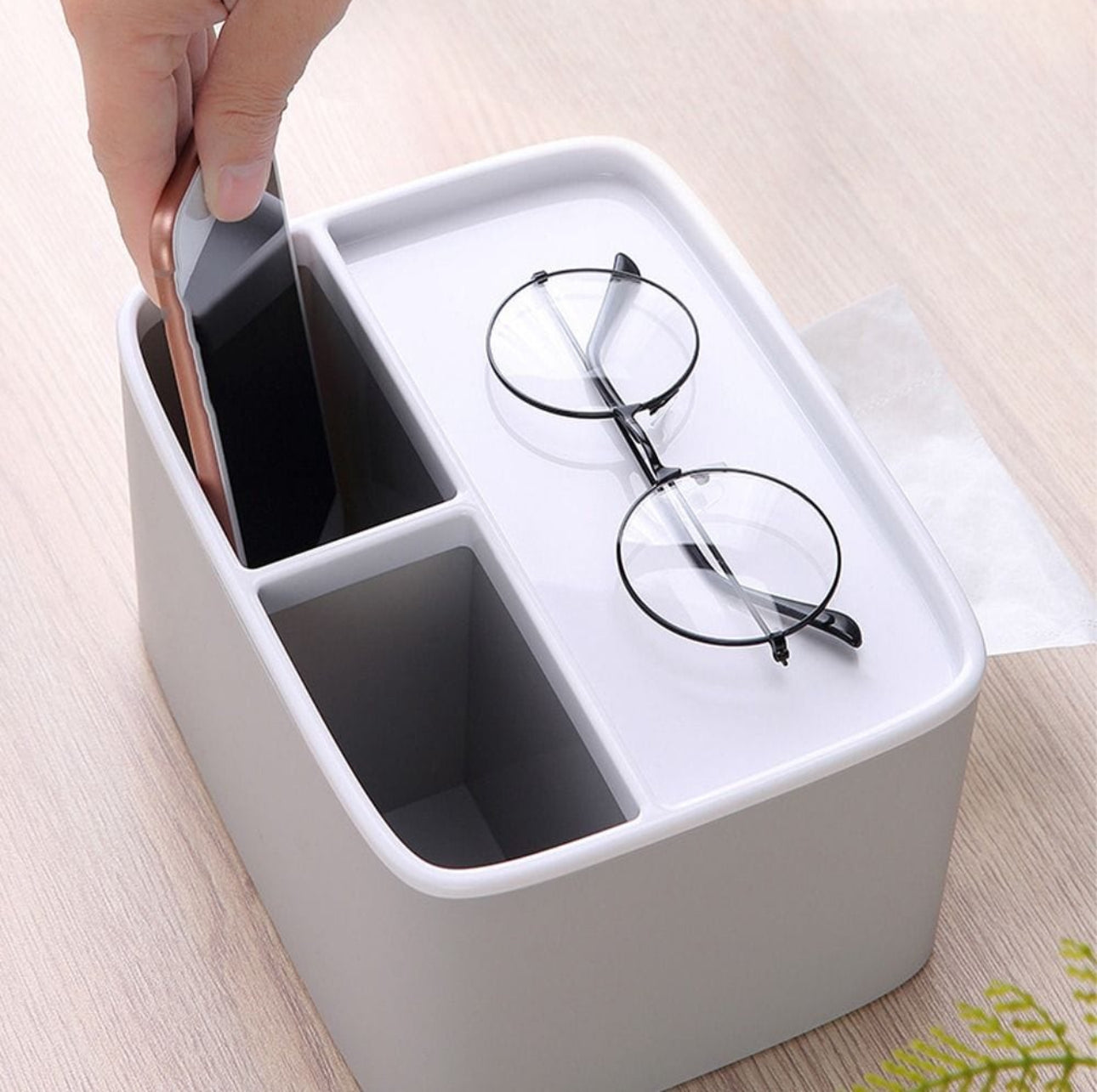 Luxury Multipurpose Tissue Box Organizer – Wall Mounted Storage with Compartments