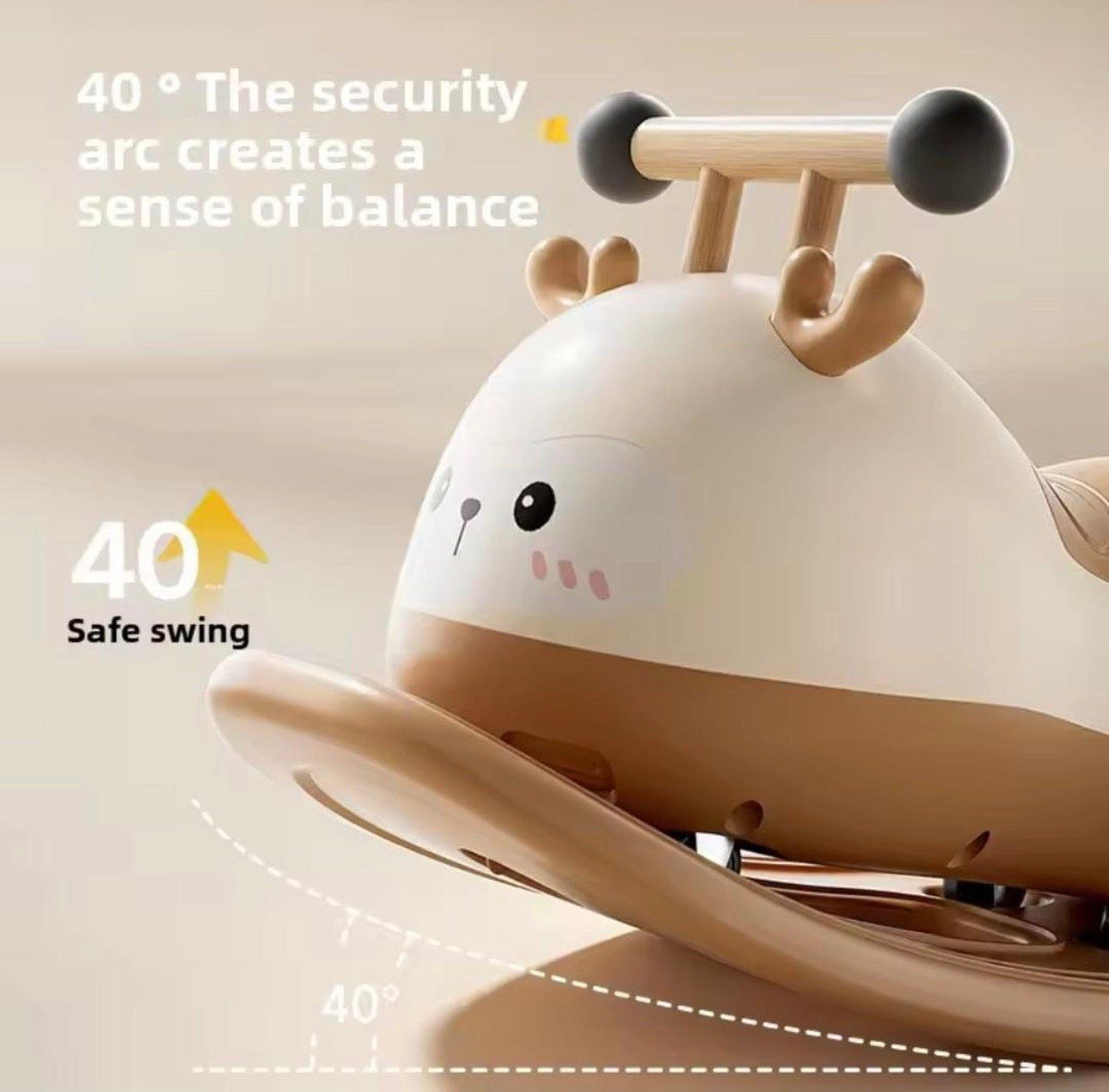 3-in-1 Baby Deer Ride-On Car, Rocking Horse & Balance Board – Multifunctional Kids Twist Toy