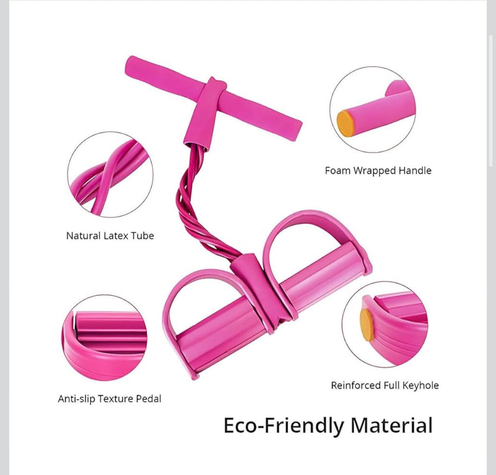 4-Tube Pedal Resistance Band – Multifunction Home Gym Exercise Equipment