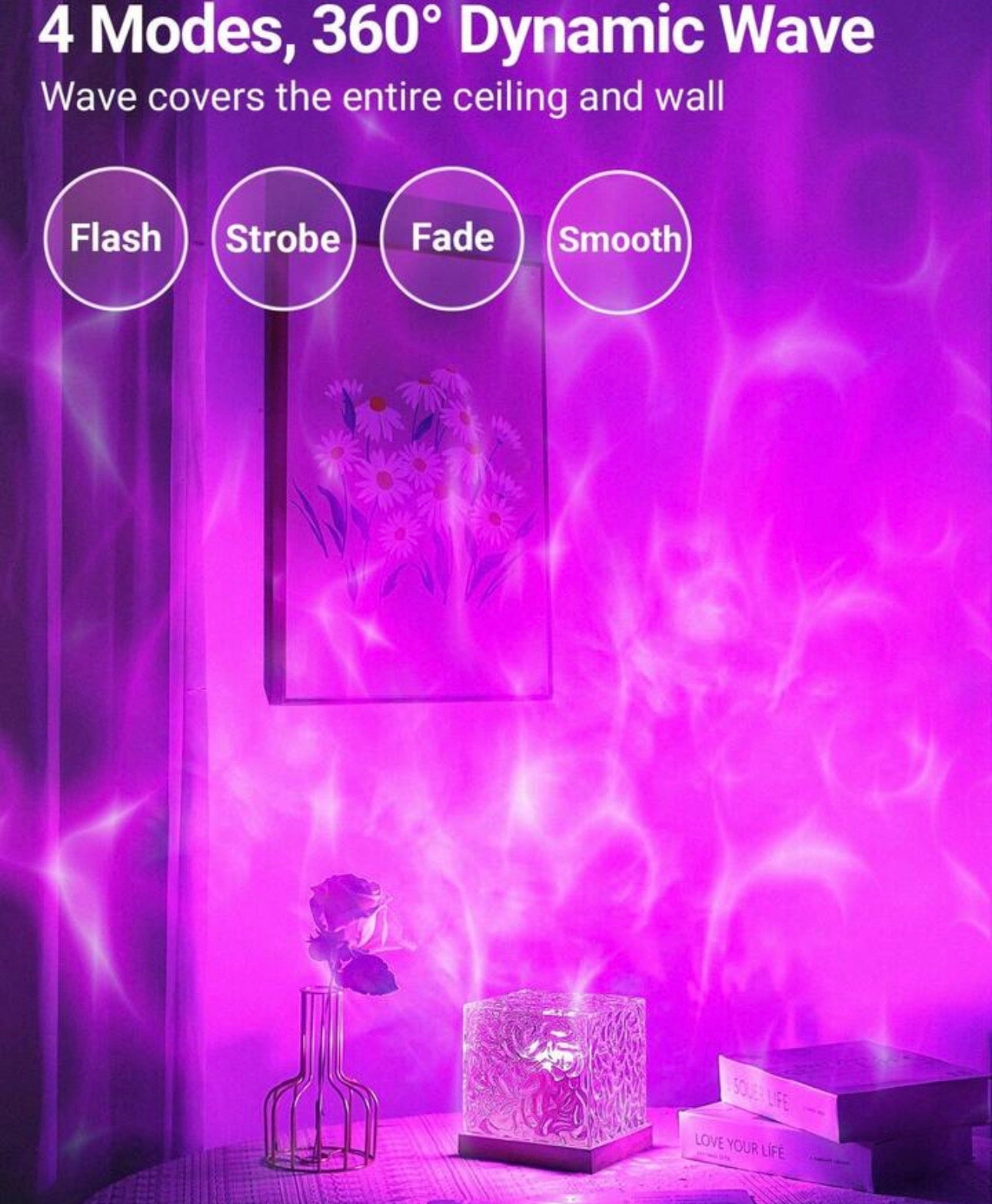 Luxury Crystal Glass Cube LED Ambient Lamp – Modern Decorative Night Light for Home & Office