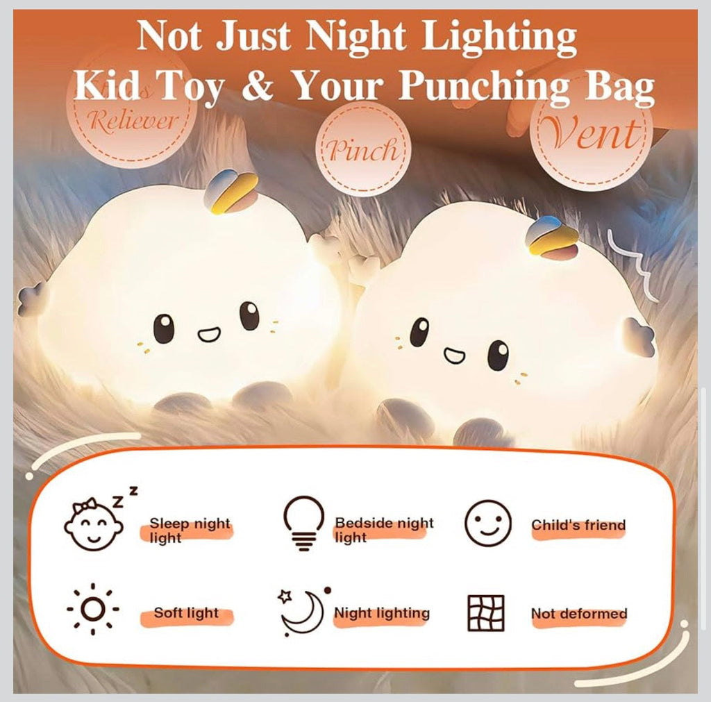 Cute Cloud Night Light Lamp – Soft Glow Kids Bedside Light