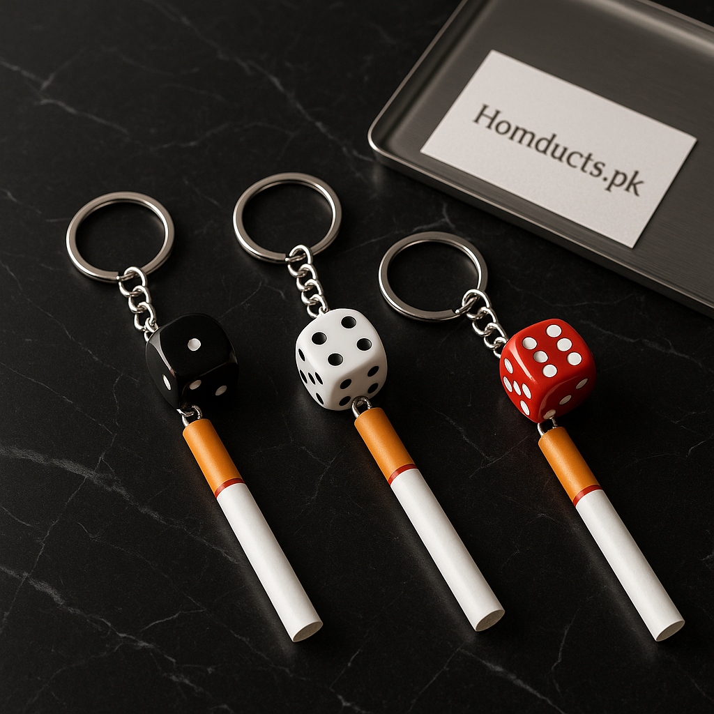 Dice Cigarette Keychain – Fun & Stylish Mini Keyring Accessory