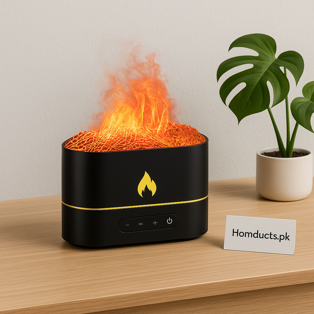 Flame Effect LED Humidifier – Ultra-Realistic Fire Mist Aromatherapy Diffuser