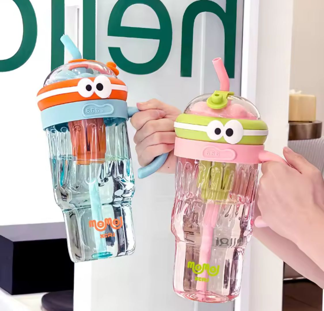 Cartoon Character Mega Tumbler With Straw & Handle – 1280ml | Cute Jumbo Drinking Cup for Kids & Adults | Homducts.pk
