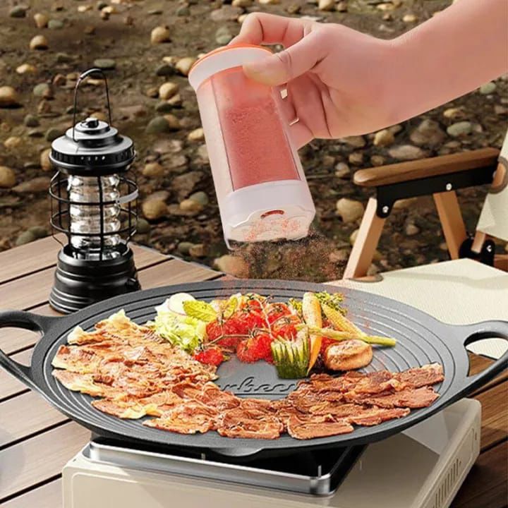 One-Click Smart Seasoning Dispenser – Easy Press Spice & Grain Container (Kitchen Storage Jar)