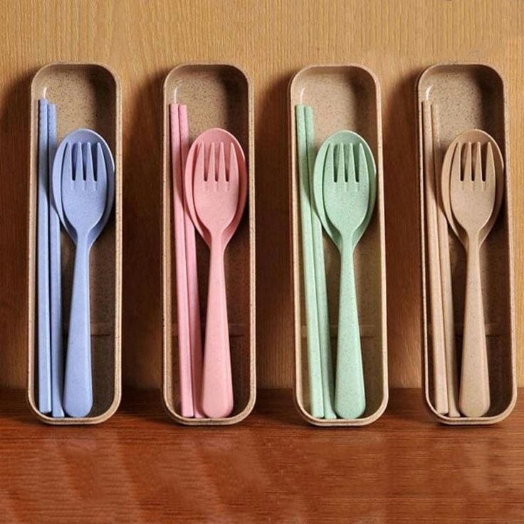 Eco-Friendly Travel Utensil Set with Storage Box – Lightweight Cutlery Kit