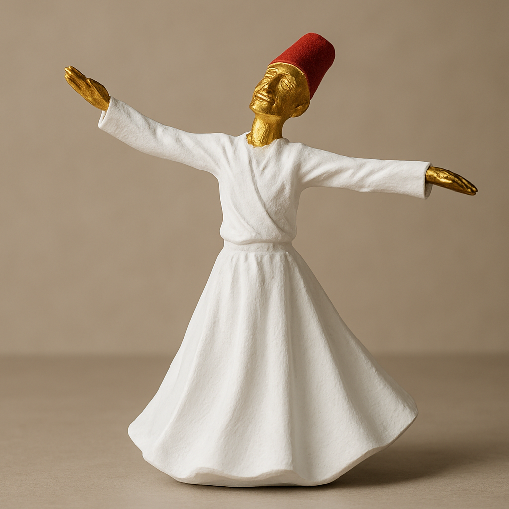 Whirling Dervish Sufi Figurine – Spiritual Home Décor Statue