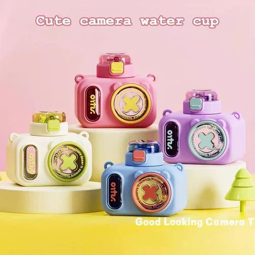 Astro Camera-Shaped Water Bottle with Strap – Premium Kids’ Tumbler