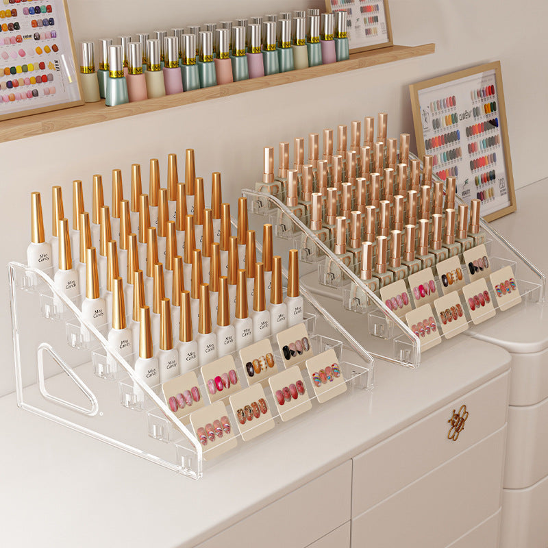 Luxury Acrylic Makeup Organizer – Multi-Compartment Storage for Cosmetics, Nail Polish & Accessories