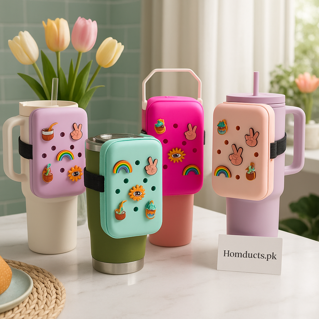 Cute Tumbler Accessory Pouch with Charms