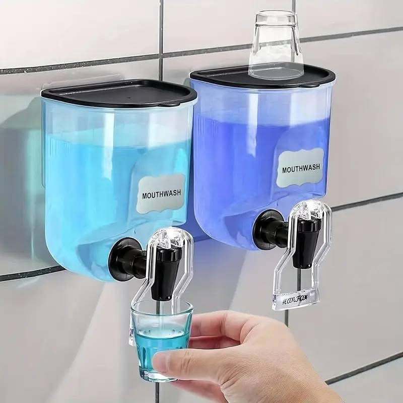Wall-Mounted Oil Dispenser for Kitchen – Transparent Soy Sauce & Cooking Oil Container