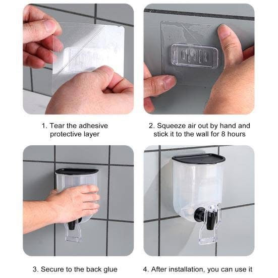 Wall-Mounted Oil Dispenser for Kitchen – Transparent Soy Sauce & Cooking Oil Container