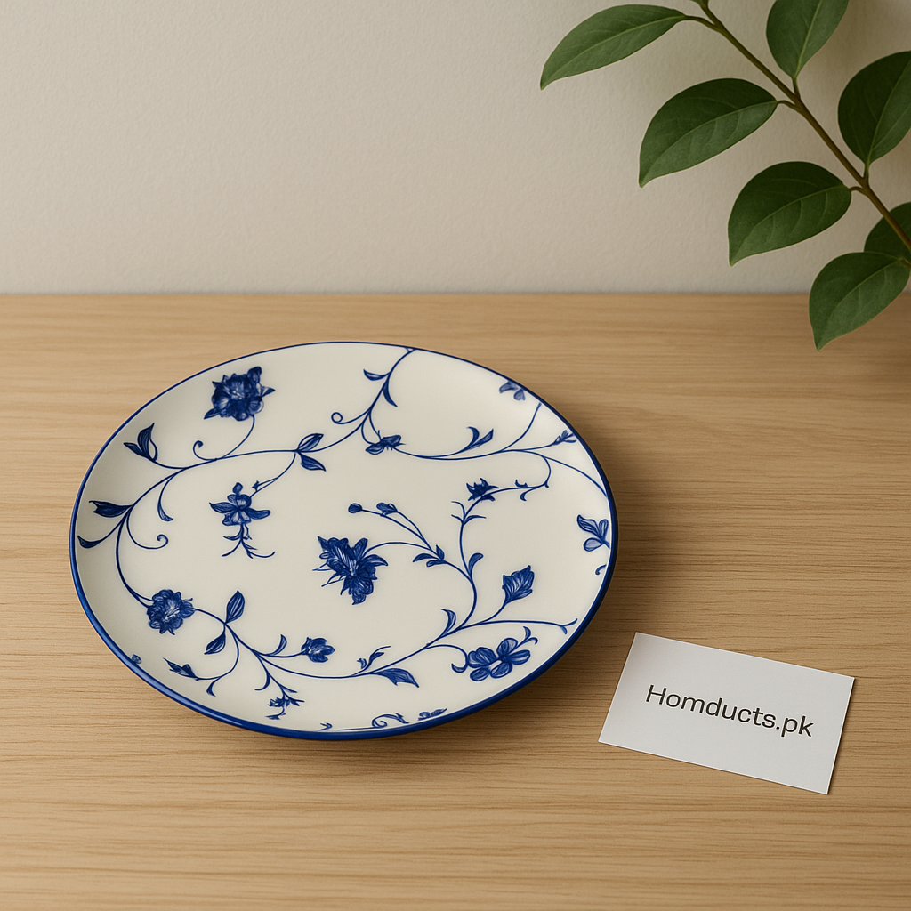 Brilliant Royal Indigo Porcelain Dinner Plate – Elegant Blue & White Floral Design