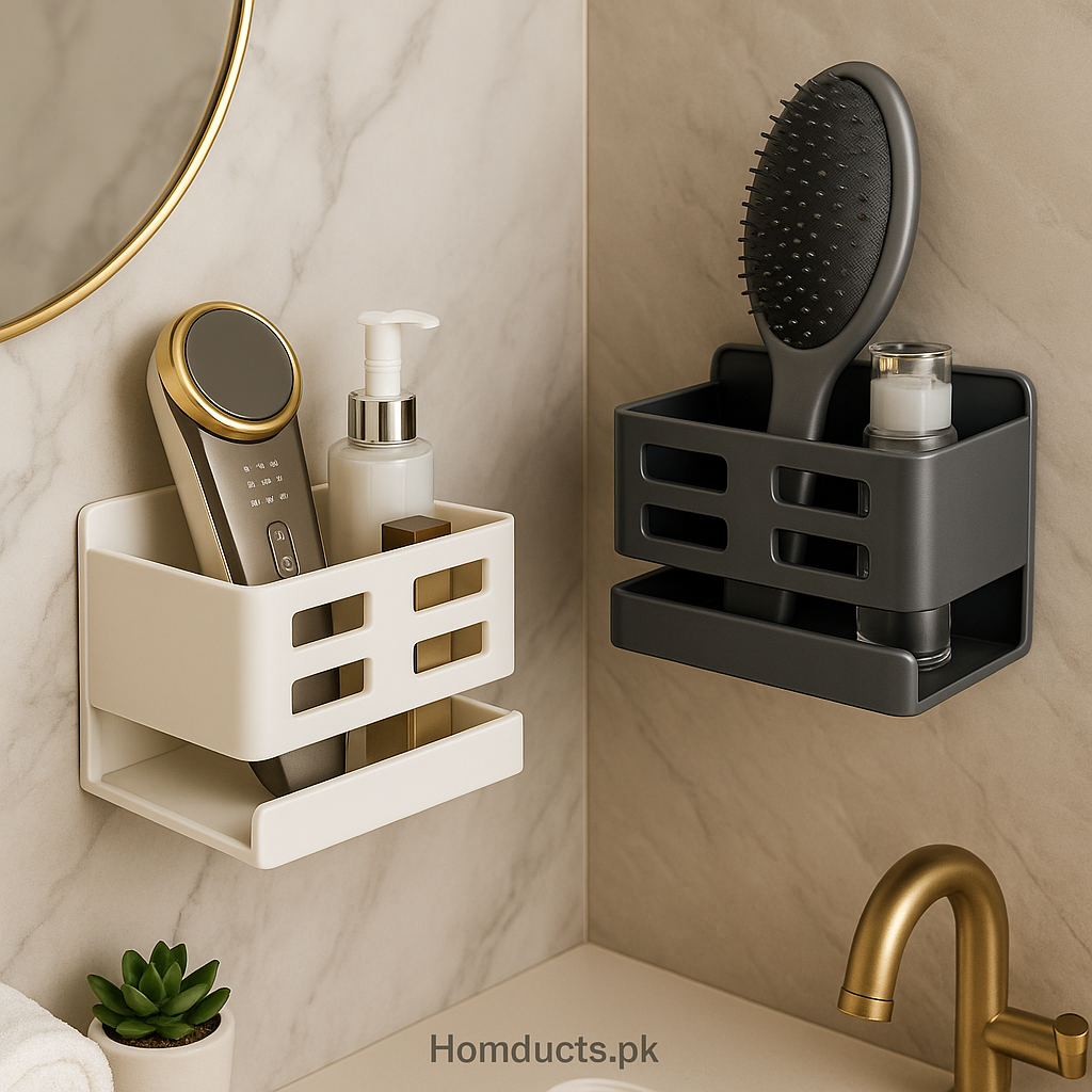 Luxury Wall Corner Organizer – Multi-Purpose Bathroom & Vanity Storage Rack (1 Pc)