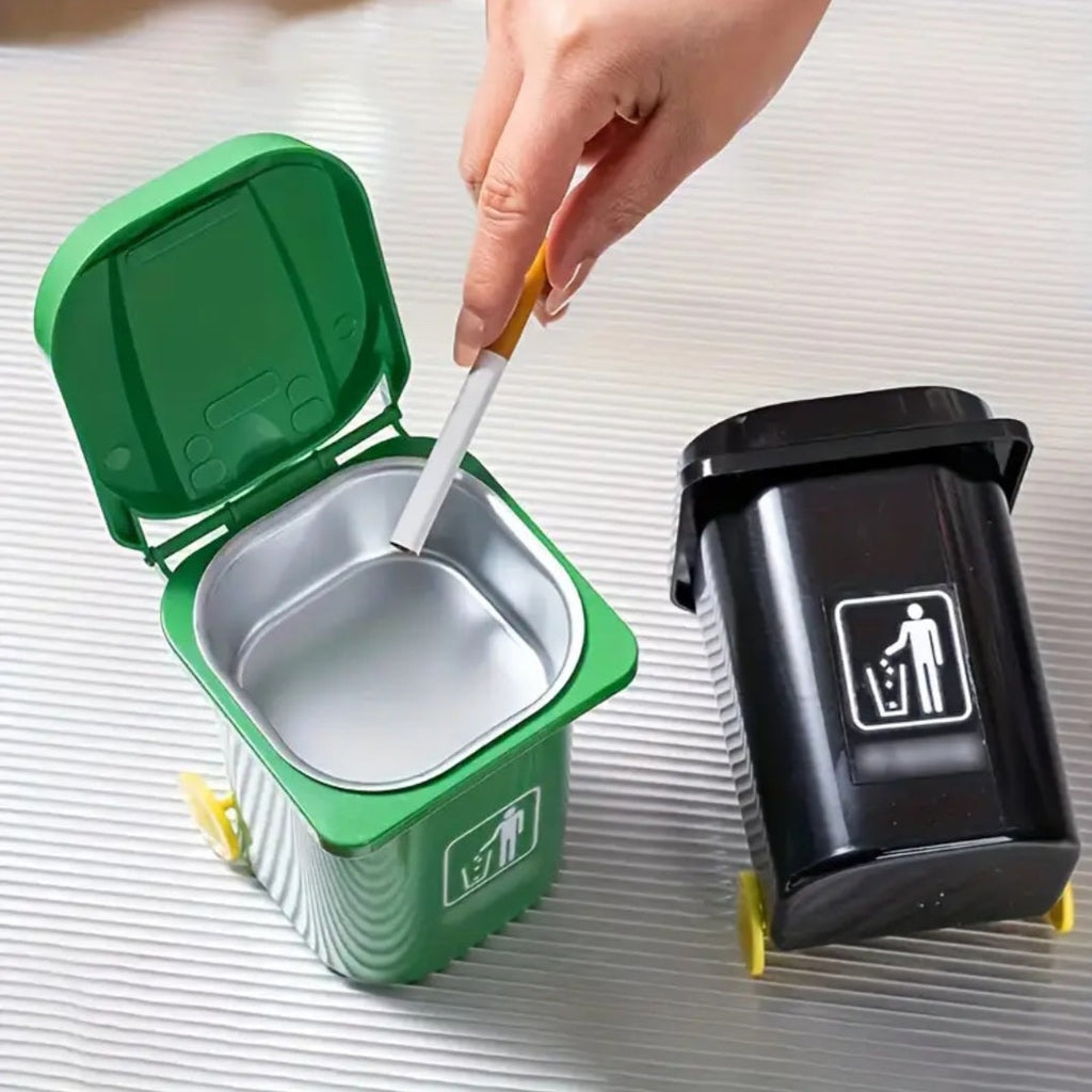 Wall mounted Compact cigarette ashtray trashbin
