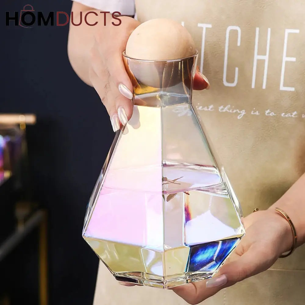 Aurora Iridescent Drinkware Set – 6Pc Luxury Carafe & Glass Set (1 Jug + 5 Glasses)