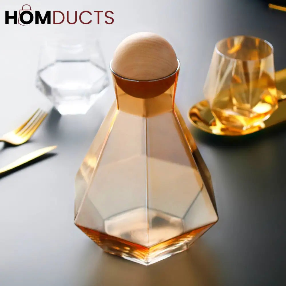 Aurora Iridescent Drinkware Set – 6Pc Luxury Carafe & Glass Set (1 Jug + 5 Glasses)