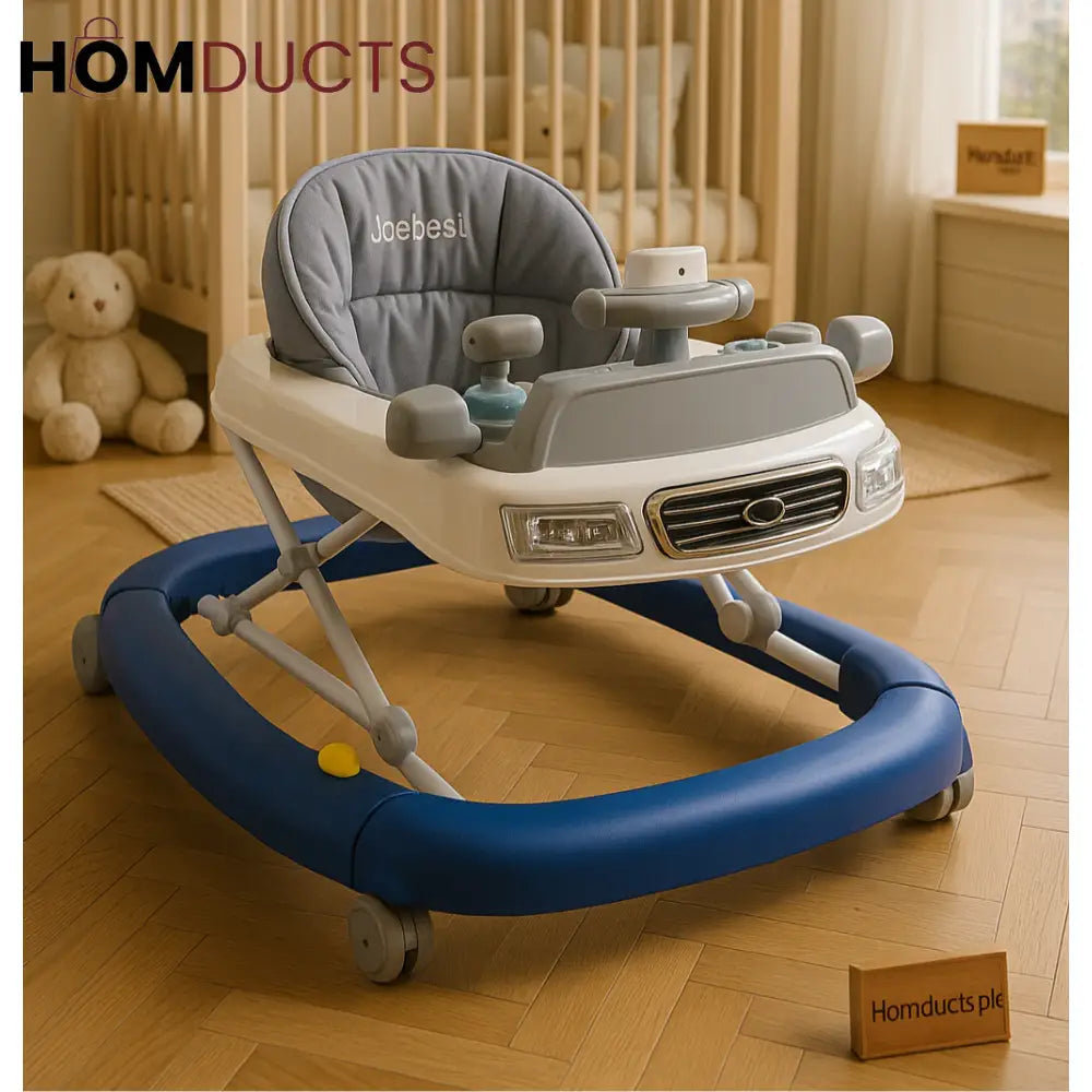 BebeCruze Premium Baby Walker – Car-Inspired Design with Padded Seat