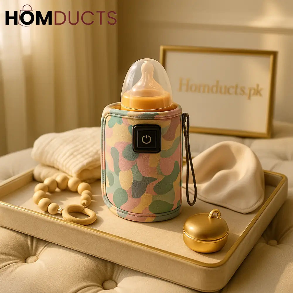 CamoGlow Portable USB Baby Bottle Warmer – Pastel Print