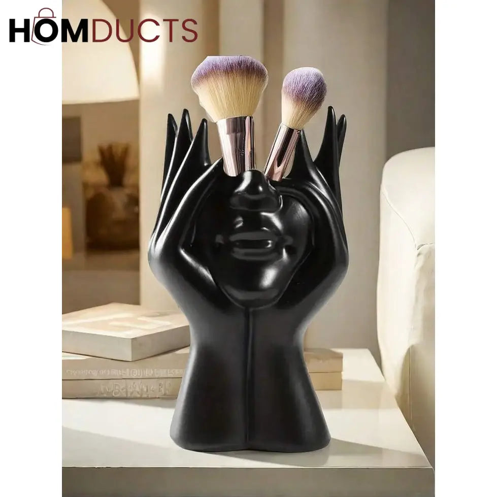 Face Planter Vase – Modern Abstract Hand Sculpture Flower Pot for Home & Office Decor