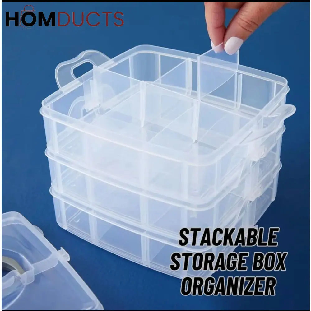 Clear Organizer Box – Portable Storage Case for Threads, Beads & DIY Accessories