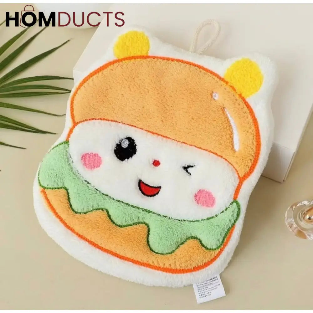 Cute Cartoon Food-Themed Hanging Hand Towels