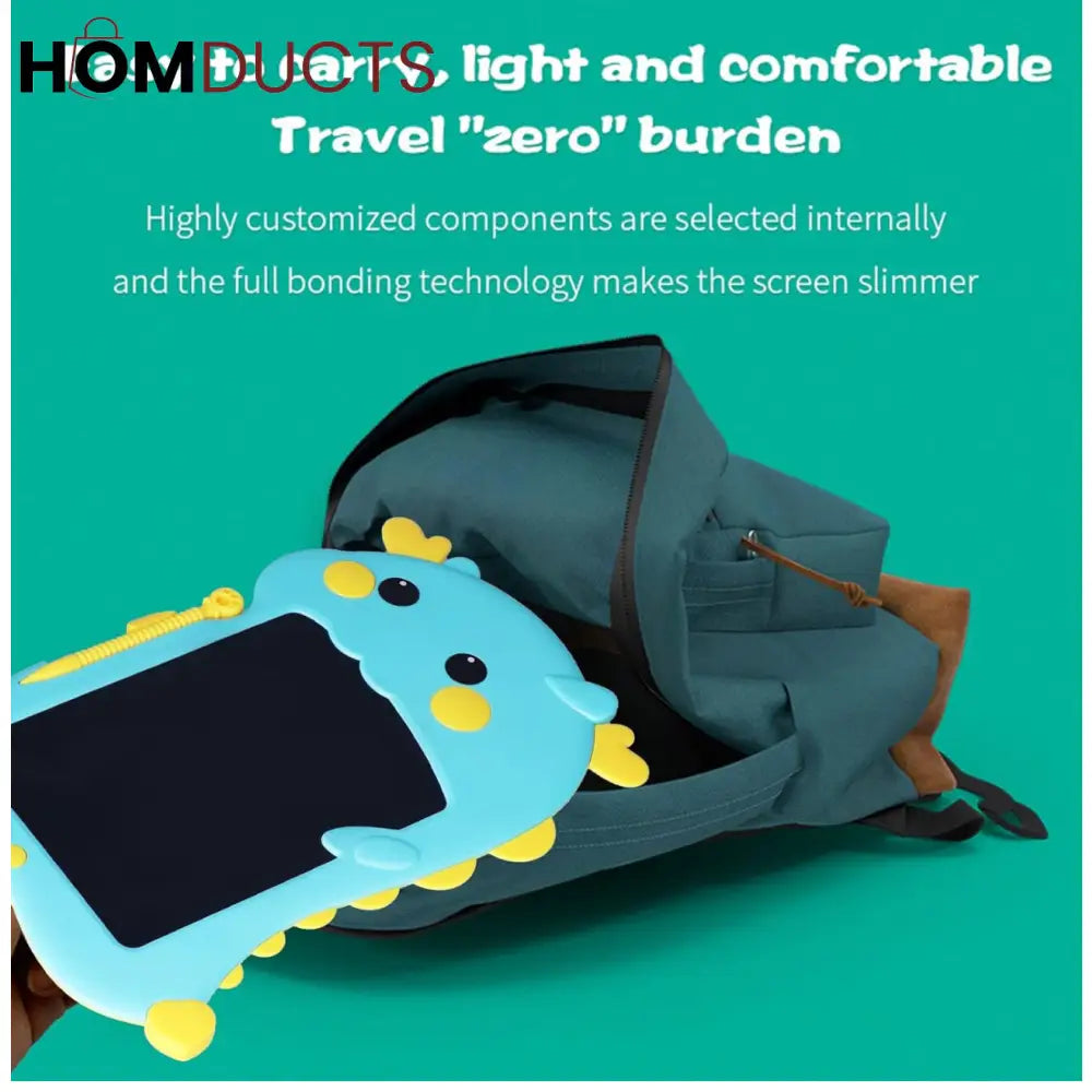 Cute Dragon LCD Writing Tablet – Eye Protection Digital Drawing & Learning Board for Kids