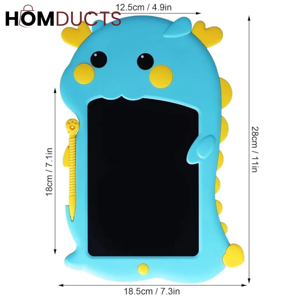 Cute Dragon LCD Writing Tablet – Eye Protection Digital Drawing & Learning Board for Kids