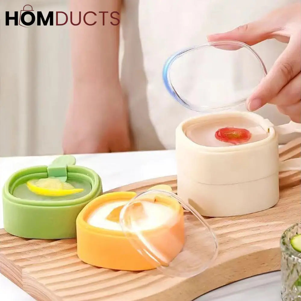 Ecoco Silicone Ice Lolly Molds with Sealing Lid – Fruit-Shaped Popsicle Maker for Homemade Frozen Treats 2pcs set