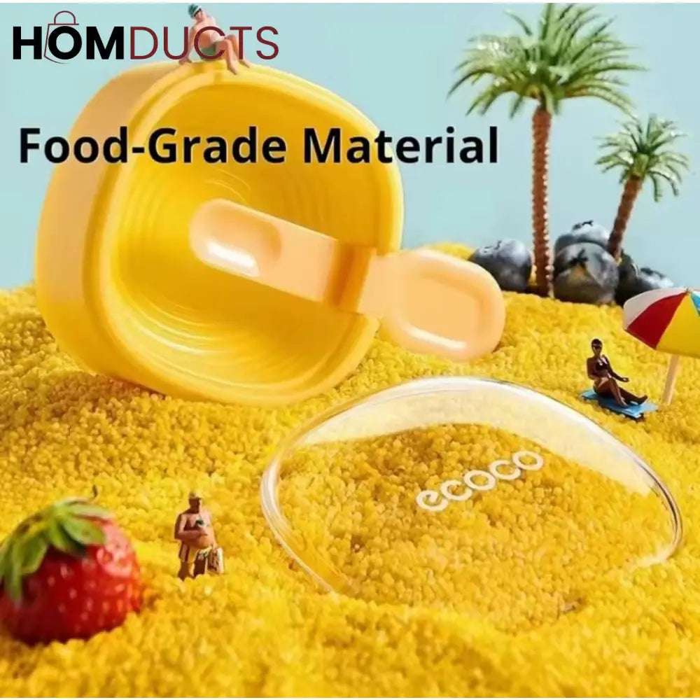 Ecoco Silicone Ice Lolly Molds with Sealing Lid – Fruit-Shaped Popsicle Maker for Homemade Frozen Treats 2pcs set