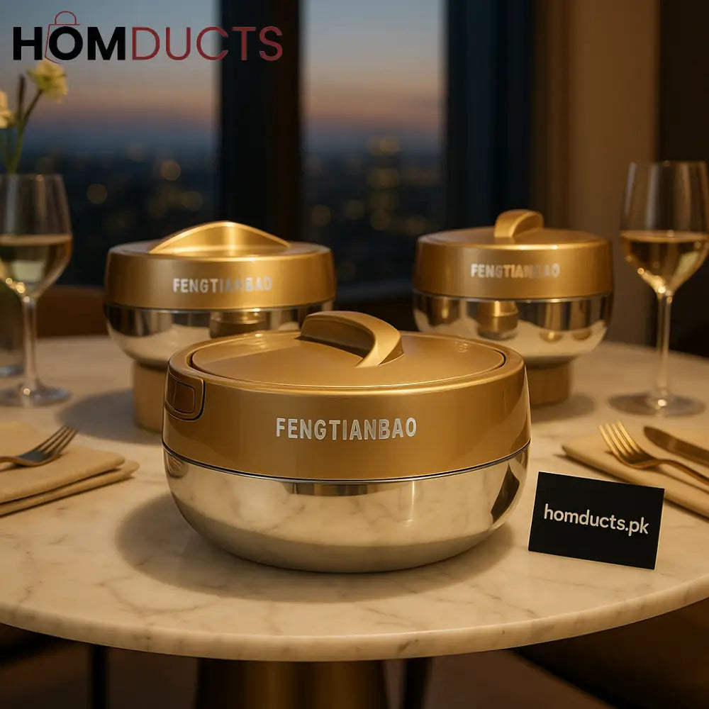 FengTianBao Premium Insulated Hotpot Set – 3 Sizes (Small, Medium & Large)