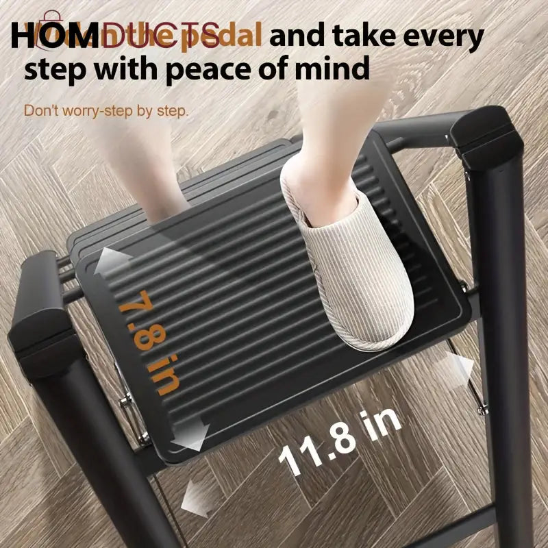 Foldable 5-Step Aluminum Ladder with Anti-Slip Wide Steps – Compact & Space-Saving Design for Home & Office Use