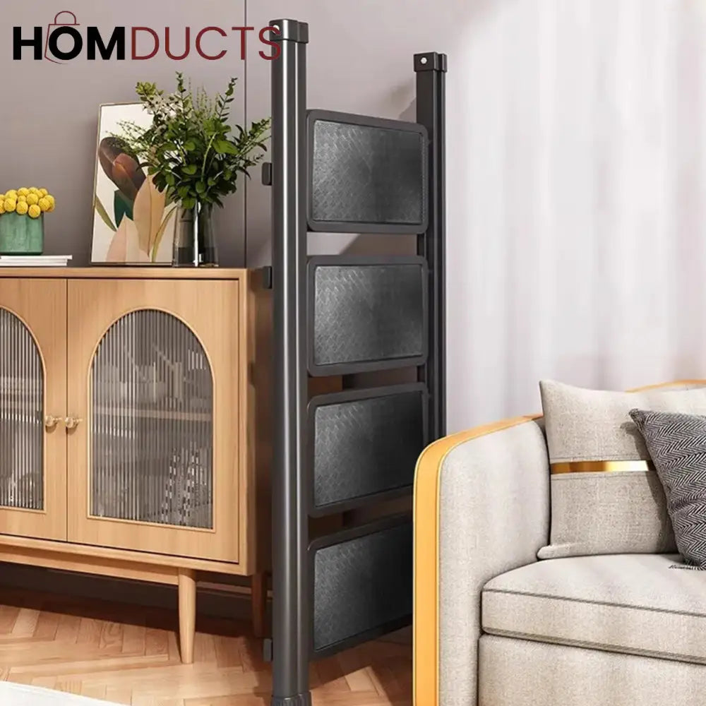 Foldable 5-Step Aluminum Ladder with Anti-Slip Wide Steps – Compact & Space-Saving Design for Home & Office Use