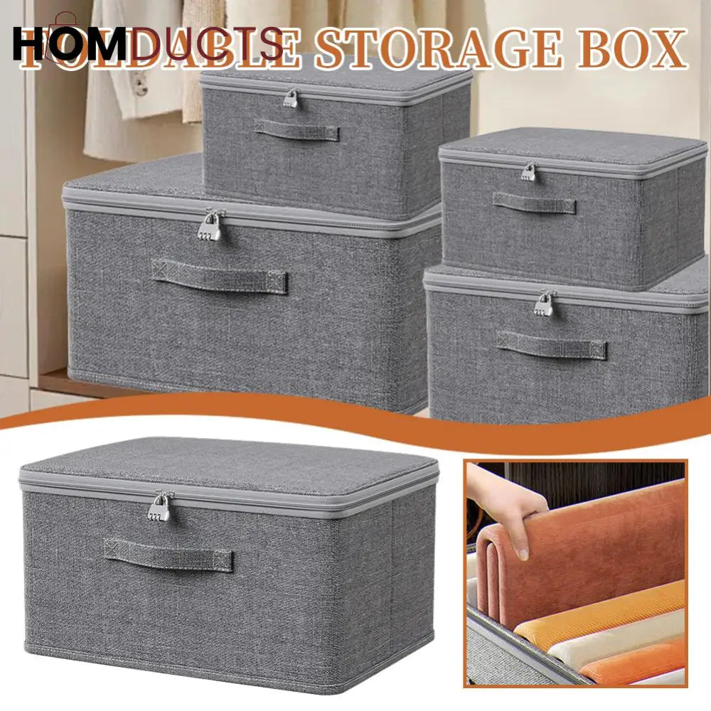 Foldable Fabric Storage Boxes with Zipper and Handles – Stackable Closet Organizer Bins for Clothes, Bedding & Household Items